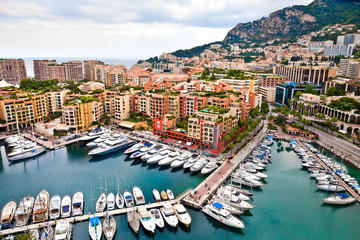 Fototapeta na wymiar Port w Monako. Krajobraz.