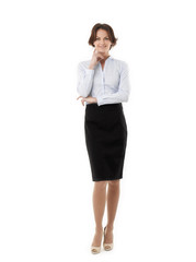 Attractive businesswoman with her arms crossed