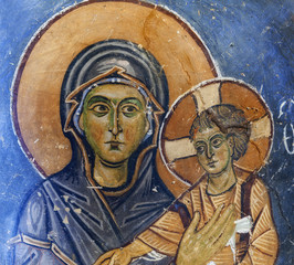 Fresco in the monastery of Osios Loukas in Greece