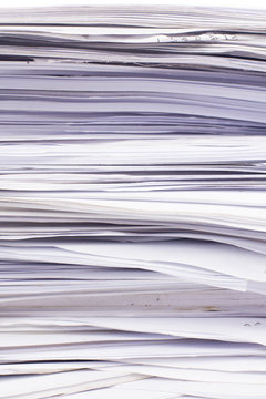 Piled up office work papers