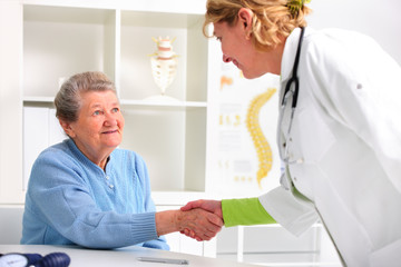 Senior woman visiting a doctor