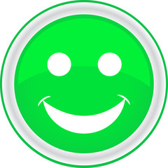 Иконка. Смайл зеленый
