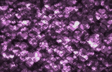 Obraz premium Shiny hearts bokeh light Valentine's day background