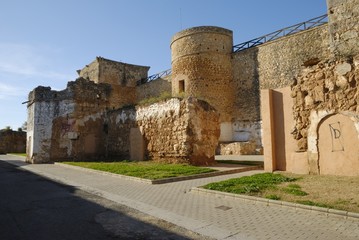 Fototapeta na wymiar Old castle in Niebla, Andalusia, Spain