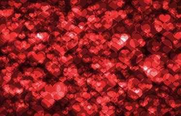 Shiny hearts bokeh light Valentine's day background