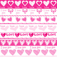 Valentine's Day seamless pattern with hearts