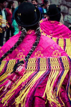 Peruvian dancers at the parade in Cusco.