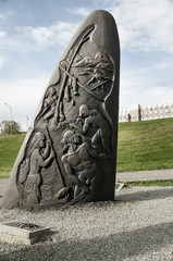 historic cast iron sculptures of Gaspe, Quebec,Canada