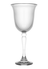 empty wine glass isolated on white background