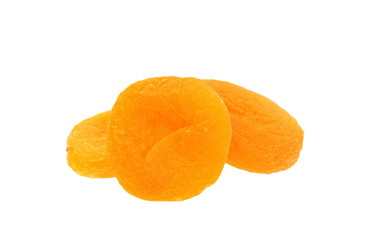 dried apricots  isolated on white
