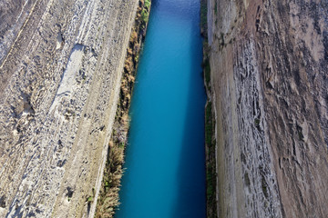 Corinth canal in Greece