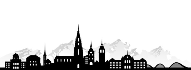 Naklejka premium Bern Skyline Alpen