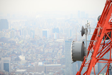 satellite dish tower