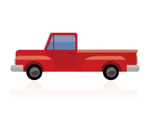 Fototapeta na wymiar old pickup truck, vintage red pickup 