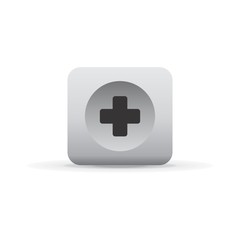 Obraz premium media icon button