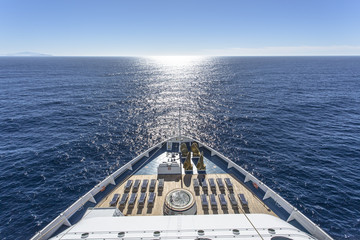 Fototapeta Luxury cruise ship at sea obraz