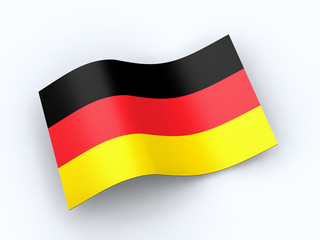 Federal Republic of Germany flag with clipping path