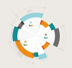 Business pie chart for documents