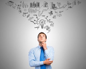 thinking business man