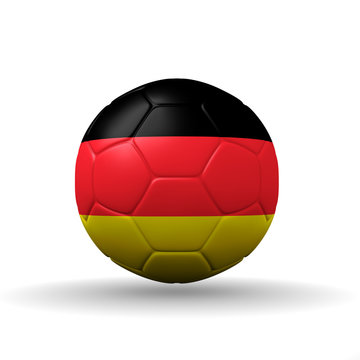 Federal Republic of Germany flag textured on soccer ball , clipp