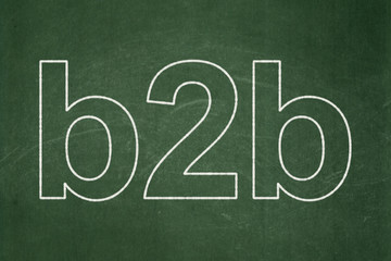 Business concept: B2b on chalkboard background