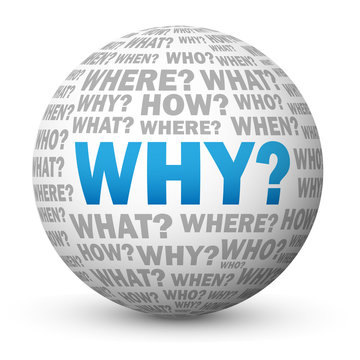 "WHY?" Globe (questions explanations enquiries help support how)