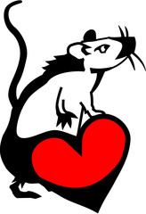 rat with heart