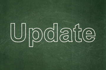 Obraz premium Web design concept: Update on chalkboard background