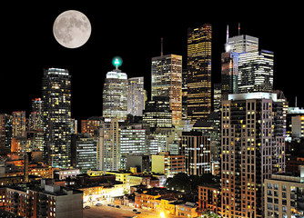 Toronto center. Night city view. © serjiob74