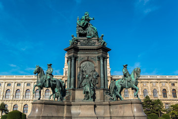 Fototapeta na wymiar Maria Theresia square in Vienna, Austria