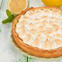 Pie with meringue
