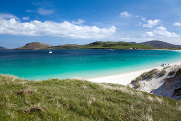 Outer Hebrides : white sandy beach and turquoise sea