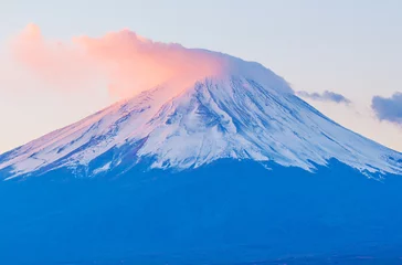 Crédence de cuisine en verre imprimé Japon Mountain Fuji during sunrise