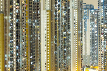 Fototapeta na wymiar Exterior of residential building in Hong Kong