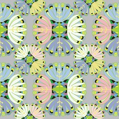 Chrysanthemum floral Seamless Pattern