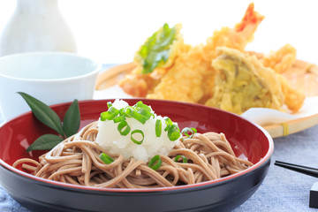 Buckwheat noodles with  grated radish