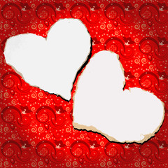 Two paper heart