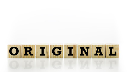 The word - Original - on wooden blocks