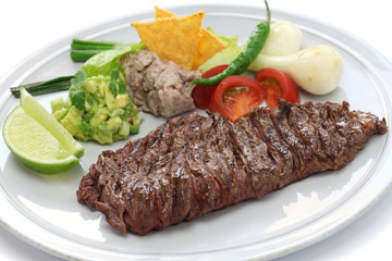 arrachera, mexican spiced skirt steak