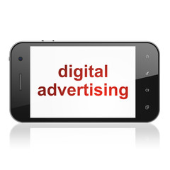 Marketing concept: Digital Advertising on smartphone