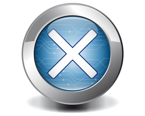 Techno blue cancel stop button