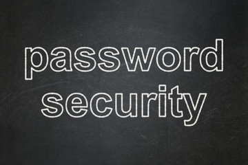 Privacy concept: Password Security on chalkboard background