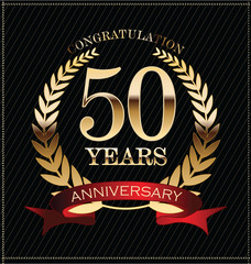 Anniversary golden label, 50 years
