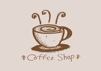 Coffee cup set or Tea cup icon collection design