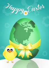 Easter egg-shaped world