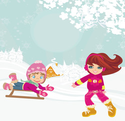 fun in the winter day