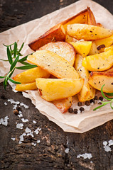 French fries potato wedges