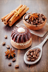 Coffee handmade soap with coffee beans