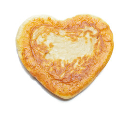 Heart pastry isolated