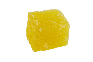 Delicious yellow jelly cube